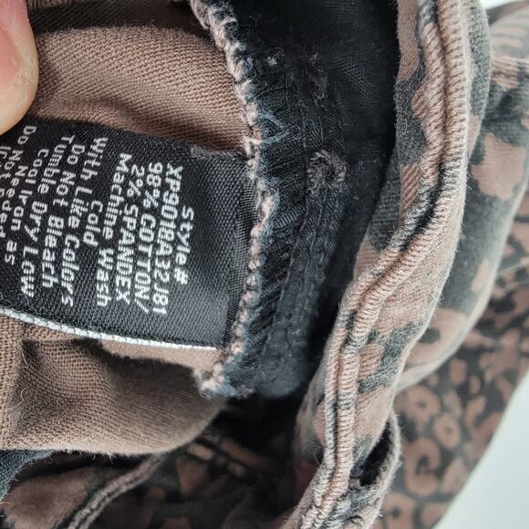 Sanctuary Women's‎ Leopard Print Mid Rise Chino Style Skinny Jeans Size 27 - Picture 9 of 11